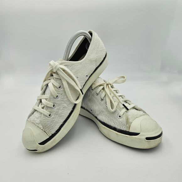 Converse Clot Jack Purcell Low Top Ox White Fur 'Giant Panda' Shoes M 6.5 W-8 - Picture 1 of 9